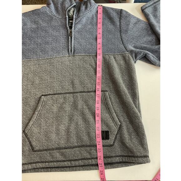 Navy Yard Hoodie 1/4 Zip Faux Fur Lined Gray Large - Picture 5 of 7